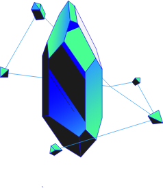 Crystal network illustration