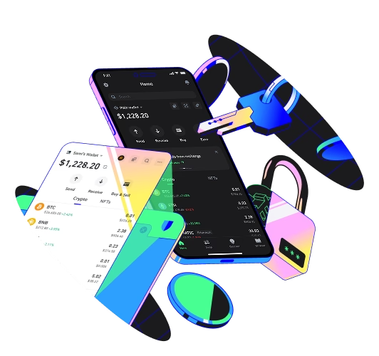 NovaTrade wallet and security illustration